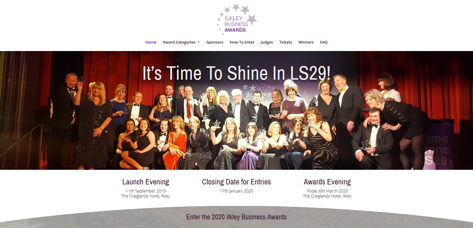 The Ilkley Business Awards - website design