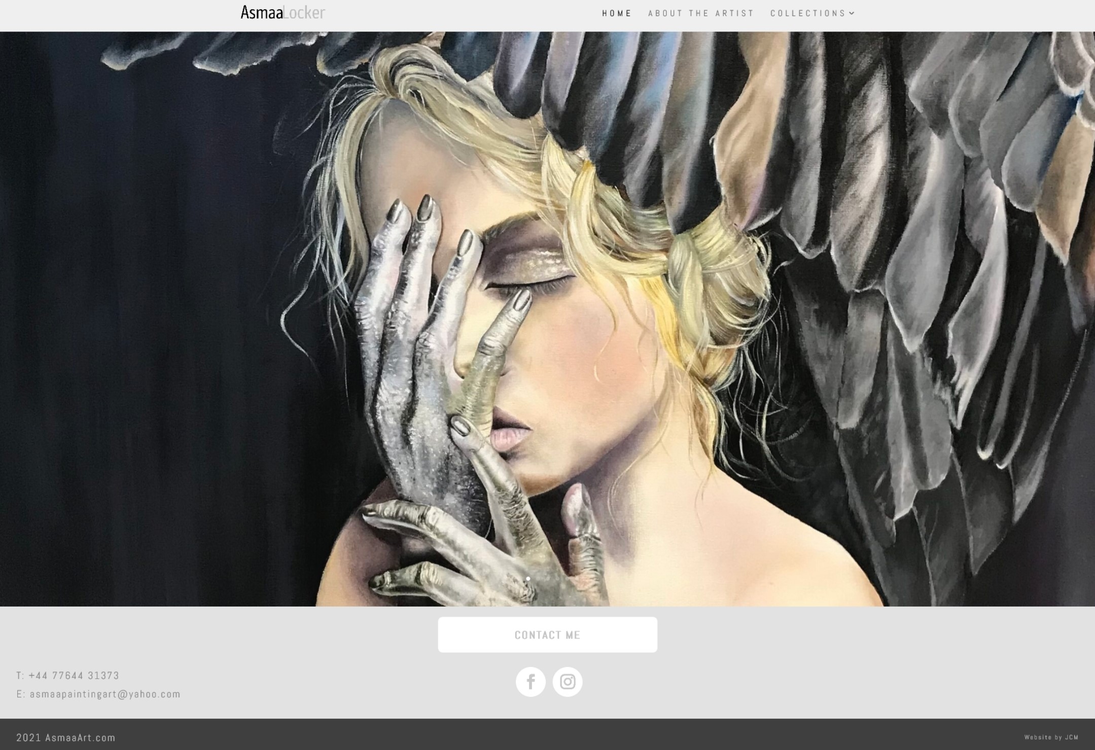 Asmaa Art Website homepage