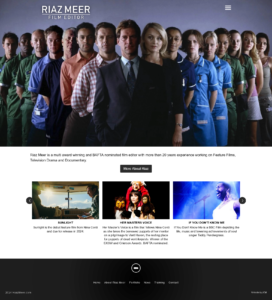 Website Design for Riaz Meer, Film Editor
